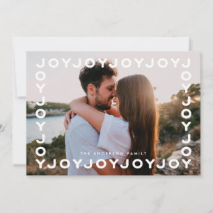 Joy Joy Joy Frame Holiday Christmas Photo Card