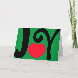 Joy Love Heart Holiday Card