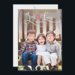 Joy & Love Holiday Photo Cards<br><div class="desc">Celebrate the season with this modern and stylish holiday card from Berry Berry Sweet. Visit WWW.BERRYBERRYSWEET.COM for more of our stylish holiday collections.</div>