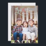 Joy & Love Holiday Photo Cards<br><div class="desc">Celebrate the season with this modern and stylish holiday card from Berry Berry Sweet. Visit WWW.BERRYBERRYSWEET.COM for more of our stylish holiday collections.</div>