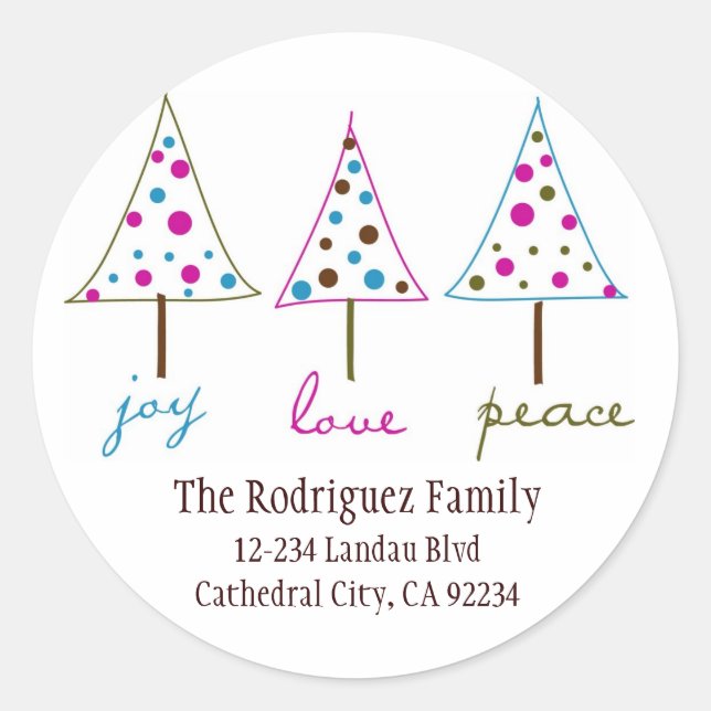 Joy, Love, Peace Address Labels (Front)