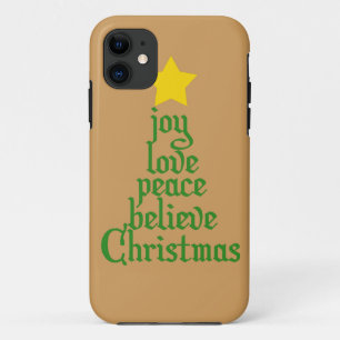 Joy, Love, Peace, Believe, Christmas Case-Mate iPhone Case