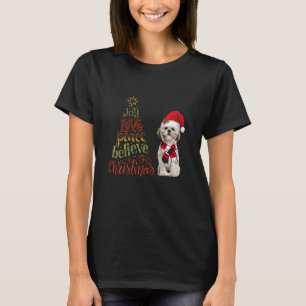 Joy Love Peace Believe Christmas Shih Tzu Christma T-Shirt