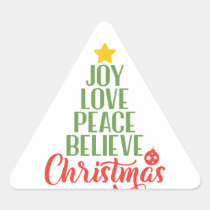 Joy Love Peace Believe Sticker – Inspirational 