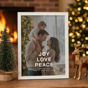 Joy Love Peace Cozy Family Holiday Card