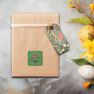 Joy, Love & Peace Happy Easter Square Sticker