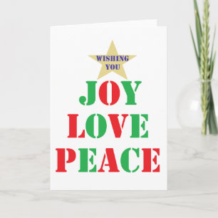 Joy, Love, Peace Holiday Card