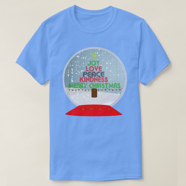 Joy, Love Peace Kindness tree, Christmas tree, Sno T-Shirt (Design Front)