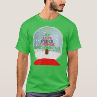 Joy, Love Peace Kindness tree, Christmas tree, Sno T-Shirt