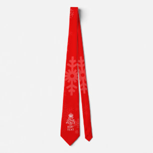 Joy Love Peace Personalised Your Text Keep Calm Tie