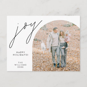 Joy, Merry Christmas Family Photo Layover Postcard