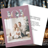 JOY-Merry Christmas! Modern, simple photo