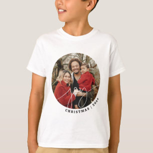 Joy Minimalist Family Christmas 2023 Holiday gift T-Shirt