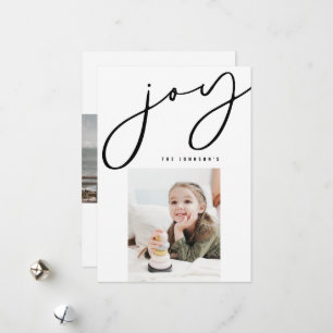 Joy Minimalist Family Photo Christmas Card