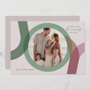 JOY Modern 2 Photo Christmas Holiday Card