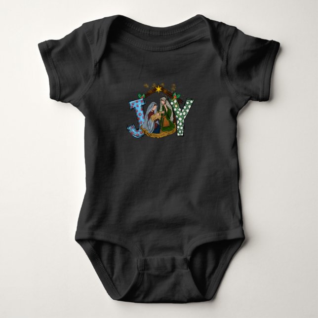 Joy Nativity Baby Bodysuit (Front)