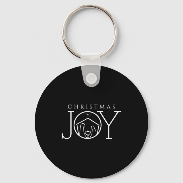 Joy Nativity Christian Religious Christmas  Key Ring (Front)