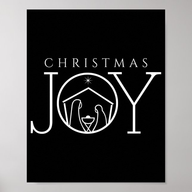 Joy Nativity Christian Religious Christmas  Poster (Front)