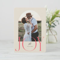 JOY Newlywed Just Married Christmas Card