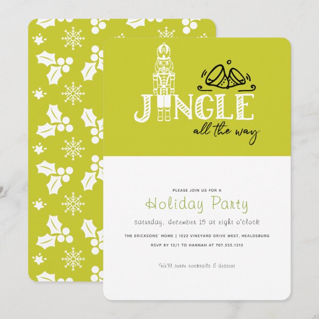 Joy Nutcracker Holiday Party Invitation (Front/Back)