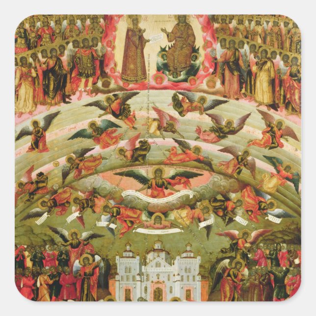 Joy of all who Sorrow Virgin, 1707 Square Sticker (Front)