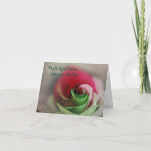 Joy of Christmas card 2018 rose