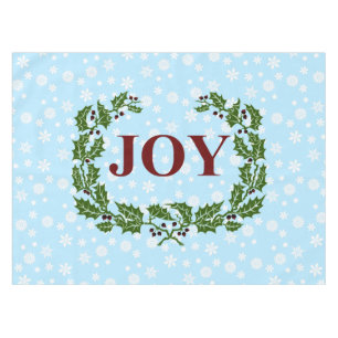 JOY OF CHRISTMAS TRADITIONAL AND ELEGANT CHRISTMAS TABLECLOTH