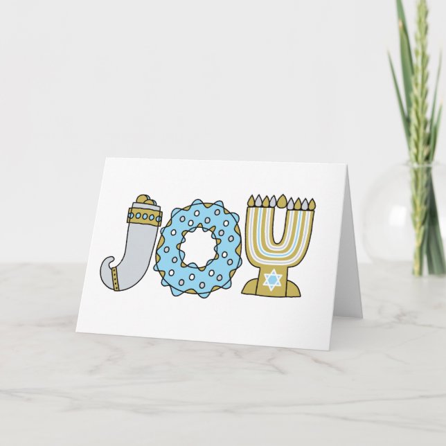 JOY of Hanukkah Holiday Card (Front)
