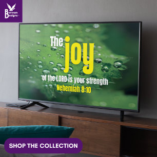 JOY OF THE LORD Christian Frame Art for TV Poster