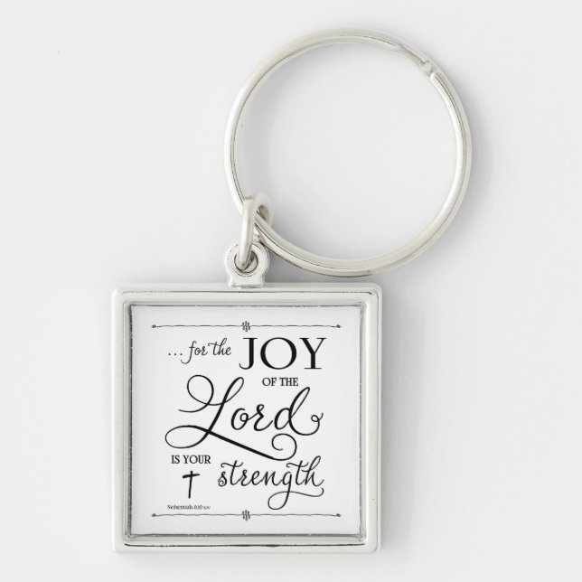 Joy of the Lord - Nehemiah 8:10 Key Ring (Front)