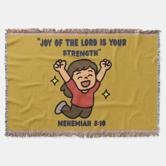 Joy of the Lord  Throw Blanket (Front)