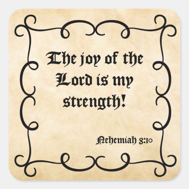 Joy Of The LordSticker Square Sticker (Front)