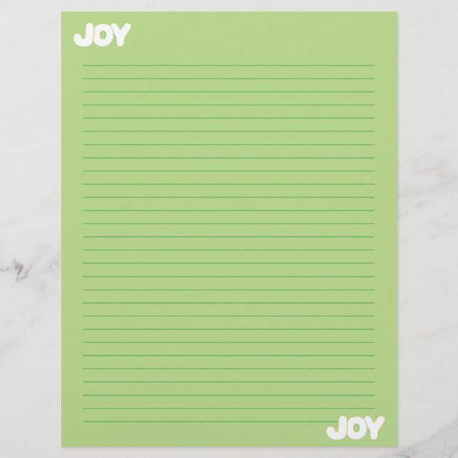 Joy outline word letterhead (Front)