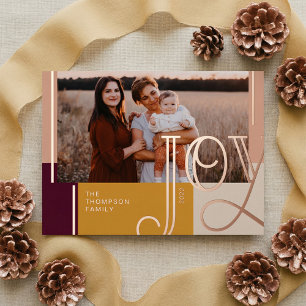 Joy Overlay Modern Blush Colour Block Family Photo