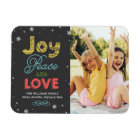 Joy Peace and Love Bright Colours Holiday Photo