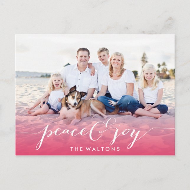 JOY & PEACE HOLIDAY PHOTO CARDS (Front)