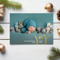 Joy Peace Love Christmas Calligraphy 2 Photos Gold