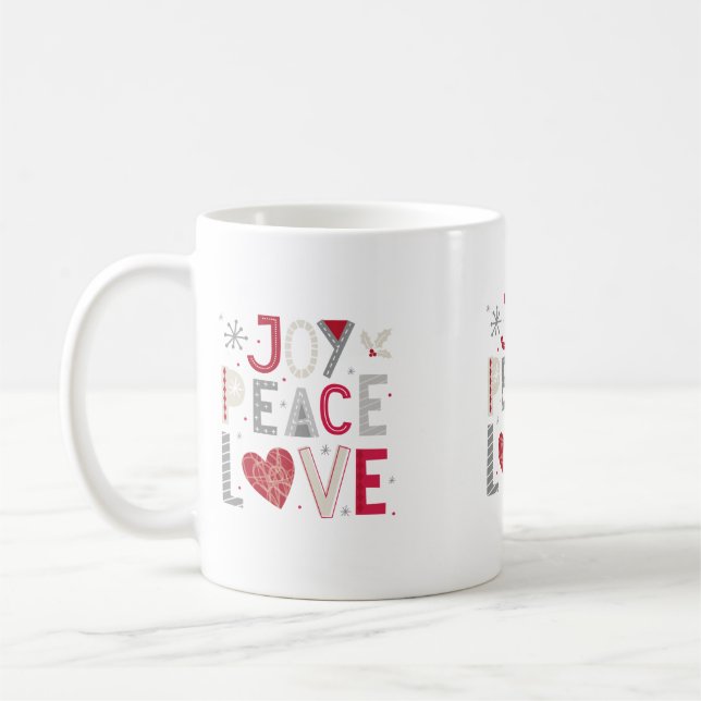 Joy, Peace & Love Coffee Mug (Left)