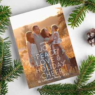 Joy Peace Love Holiday Cheer Modern Photo