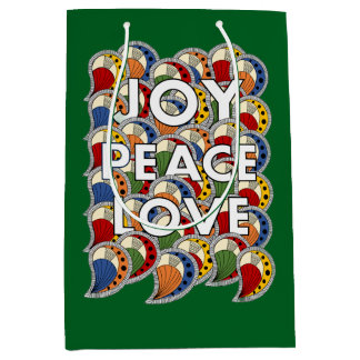 Joy Peace Love Medium Gift Bag