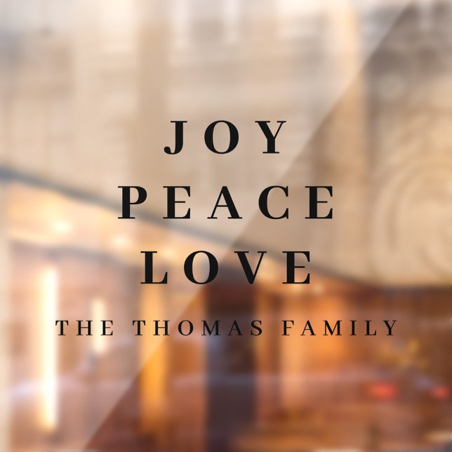 Joy Peace Love Minimal Christmas Family Name (Creator Uploaded)