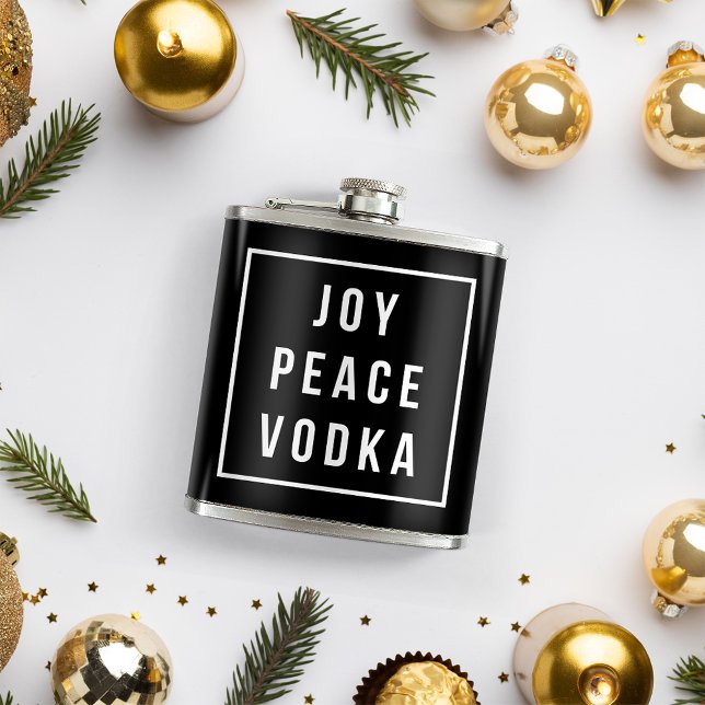 Joy Peace Vodka | Funny Holiday Hip Flask (Creator Uploaded)