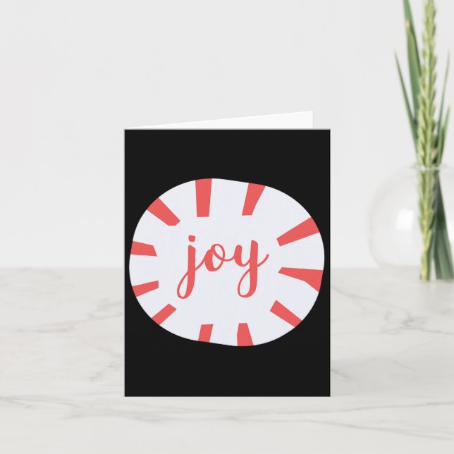 Joy - Peppermint Christmas  Card (Front)