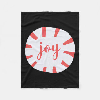 Joy - Peppermint Christmas Fleece Blanket