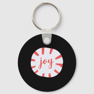 Joy - Peppermint Christmas  Key Ring