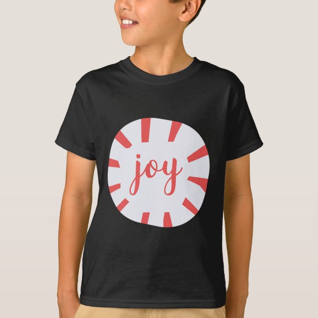 Joy - Peppermint Christmas  T-Shirt (Front)