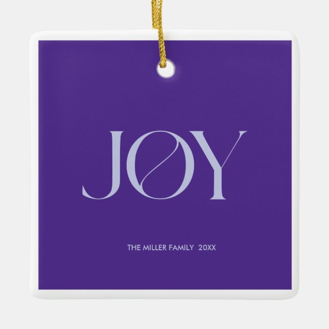 Joy | Personalised Christmas Ornament (Front)