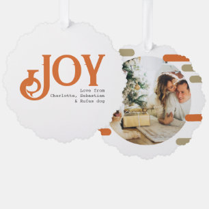 Joy Photo Christmas Personalised Tree Decoration Card