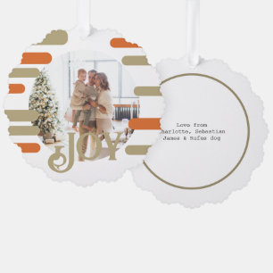 Joy Photo Christmas Personalised Tree Decoration Card