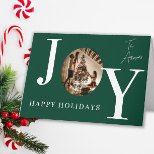 JOY Photo Holiday Card Custom Family